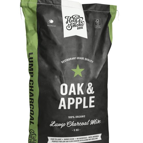 Holy Smoke BBQ Oak & Apple Lump Houtskool 5 kg kopen - BBQ Friends